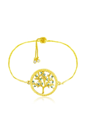 HZMER JEWELLERY Parijat Tree crystal-embellished bracelet - Gold