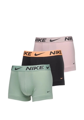 Nike logo-waistband boxer briefs (set of three) - Green