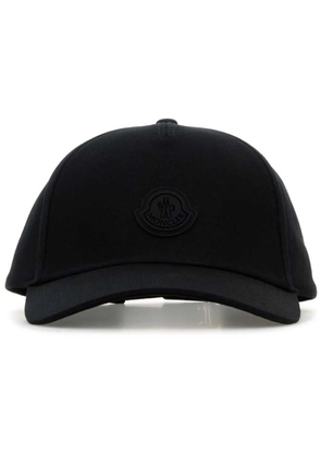 Moncler logo-appliqué cotton baseball cap - Black