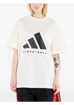 adidas Basketball logo-print T-shirt - White