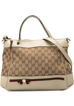 Gucci Pre-Owned 2000-2015 GG Canvas Web Mayfair satchel - Neutrals