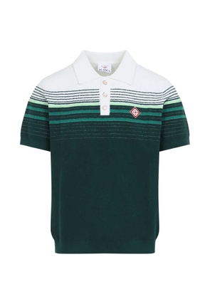 Casablanca striped-knit polo shirt - Green