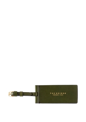 The Bridge logo-print leather luggage tag - Green