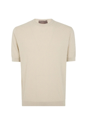 Filippo De Laurentiis waffle-knit short-sleeve T-shirt - Neutrals