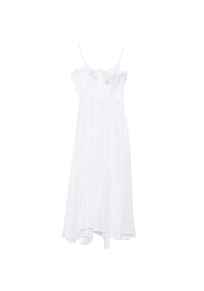 Marques'Almeida pleated-design midi dress - White