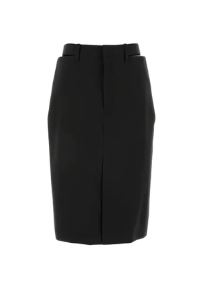 Jil Sander cut-out wool skirt - Black