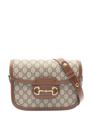 Gucci Pre-Owned 2016-2026 Medium GG Supreme Horsebit 1955 shoulder bag - Neutrals