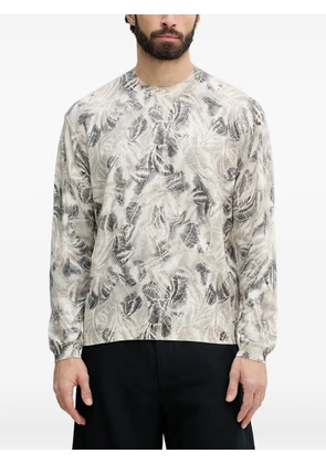 Armani Exchange leaf-print sweater - Neutrals