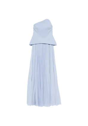Solace London Britt strapless pleated maxi dress - Blue