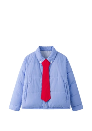 SSSTUFFF reversible pinstripe-pattern puffer jacket - Blue
