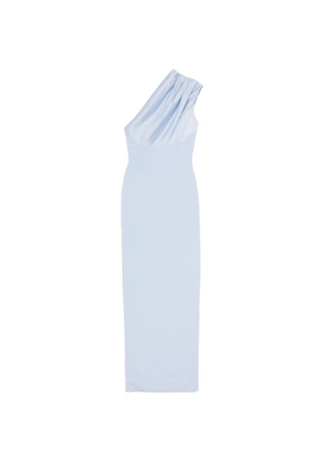 Solace London Gracie one-shoulder draped maxi dress - Blue