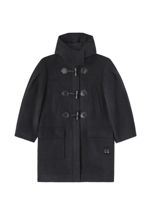 GANNI toggle-fastening hooded parka coat - Grey