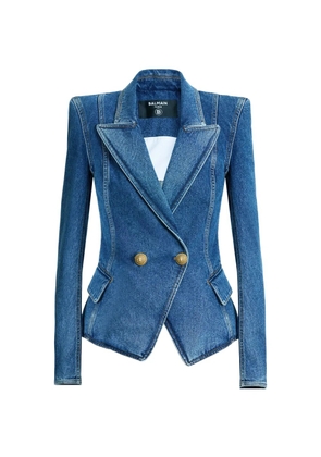 Balmain denim 2-button jacket - Blue