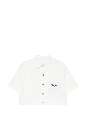 LIU JO short-sleeve cropped jacket - White