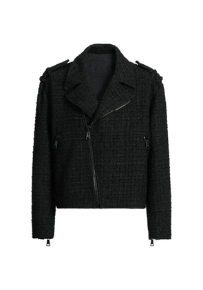 Balmain tweed biker jacket - Black