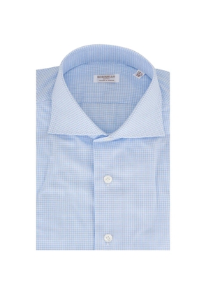 BORRIELLO NAPOLI gingham-pattern button-down shirt - Blue