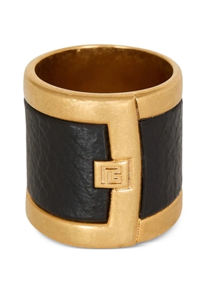 Balmain Anthem ring in brass and resin - Gold