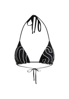 Moschino logo-print bikini top - Black