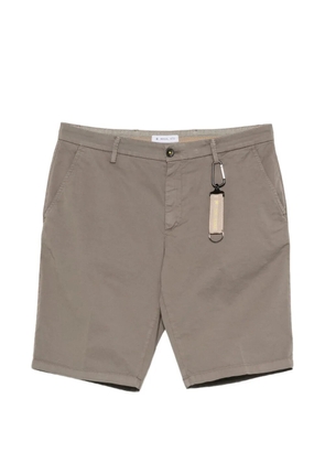 Manuel Ritz logo-tag chino shorts - Green