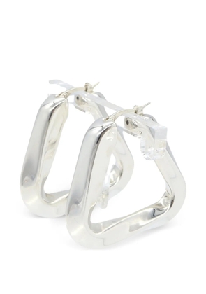 Bottega Veneta Pre-Owned 2010s twist triangle hoop earrings - Silver
