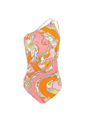 PUCCI floral-print asymmetric swimsuit - Pink