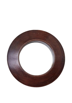 Gianfranco Ferré Pre-Owned round wooden bangle - Brown