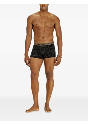 Diesel graphic-print three-pack boxer briefs - Black