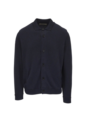 Maurizio Baldassari ribbed-knit button-up jacket - Blue