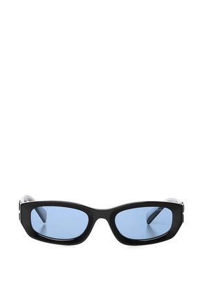 Miu Miu logo rectangle sunglasses - Black