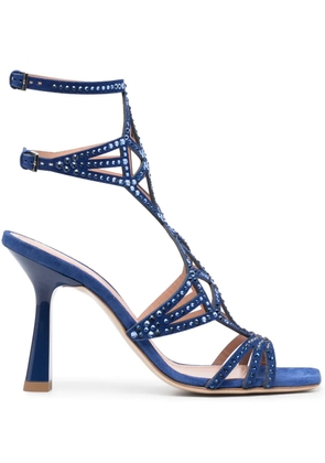 Alberta Ferretti 100mm embellished square-toe sandals - Blue