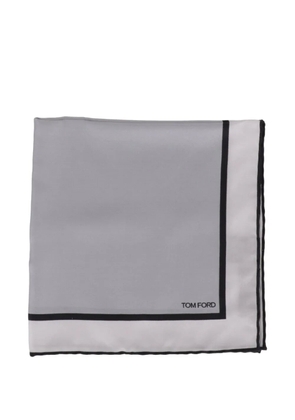 TOM FORD border-detail pocket square - Grey