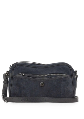 GIANNI CHIARINI Cora ribbed suede shoulder bag - Blue