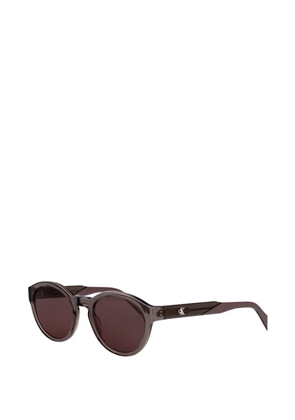 Calvin Klein Jeans round-frame logo-plaque sunglasses - Grey