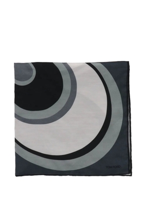 TOM FORD geometric-print pocket square - White