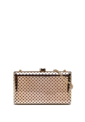 Stella McCartney Pre-Owned 2010-2026 Perforated Metal Clutch on Chain crossbody bag - Gold