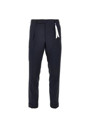 Santaniello pressed-crease turn-up trousers - Blue