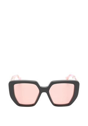 Gucci Eyewear Double G geometric-frame sunglasses - Pink