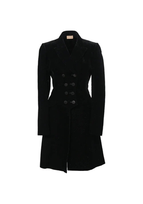 Alaïa Pre-Owned double-breasted glitter coat - Black