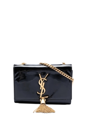Saint Laurent Pre-Owned 2014 Small Patent Monogram Kate Tassel crossbody bag - Black