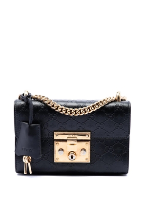 Gucci Pre-Owned 2016-2026 Small Guccissima Padlock crossbody bag - Black