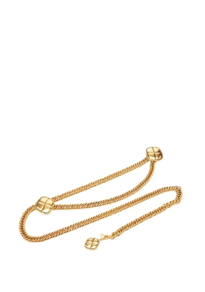 CHANEL Pre-Owned 1970-1980 CC Gold Plated Quilted Charm Chain belt