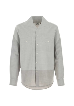 MM6 Maison Margiela panelled long-sleeve shirt - Grey