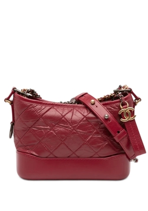 CHANEL Pre-Owned 2018-2019 Small Aged Calfskin Gabrielle crossbody bag - Red
