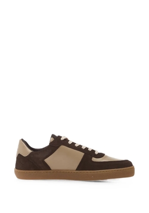 GROUNDIES Hamptons panelled leather sneakers - Brown
