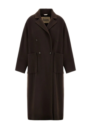 Herno double-breasted patch-pocket coat - Brown