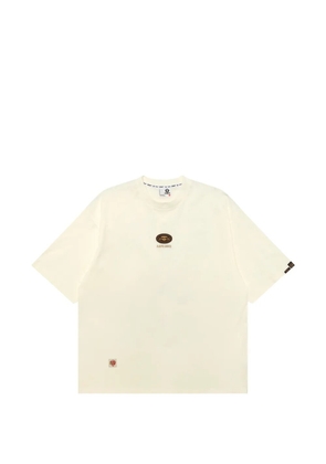 AAPE BY *A BATHING APE® logo-patch puff-print T-shirt - Neutrals
