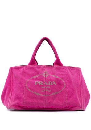 Prada Pre-Owned 2000-2013 Canvas Canapa Logo satchel - Pink