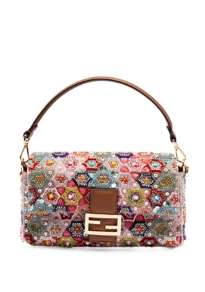 FENDI Baguette® bead-embellished shoulder bag - Pink
