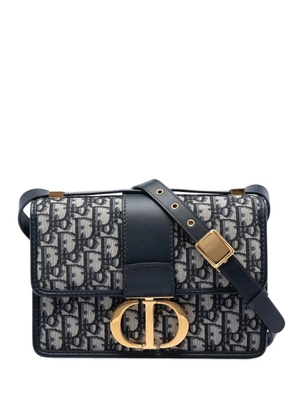 Christian Dior Pre-Owned 2020 Oblique Canvas 30 Montaigne Flap crossbody bag - Blue
