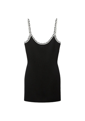 Versace stretch viscose jacquard mini dress - Black
